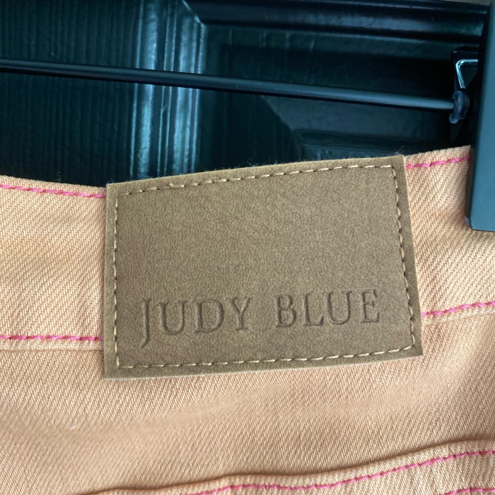 Judy Blue Dyed Garment Brown Wide Leg Distressed Hem Jeans-Size 30 - Picture 5 of 12